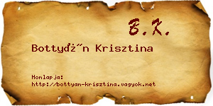 Bottyán Krisztina névjegykártya